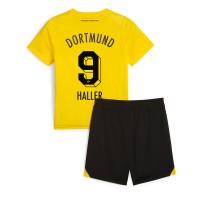 Borussia Dortmund Sebastien Haller #9 Replika babykläder Hemmaställ Barn 2023-24 Kortärmad (+ korta byxor)